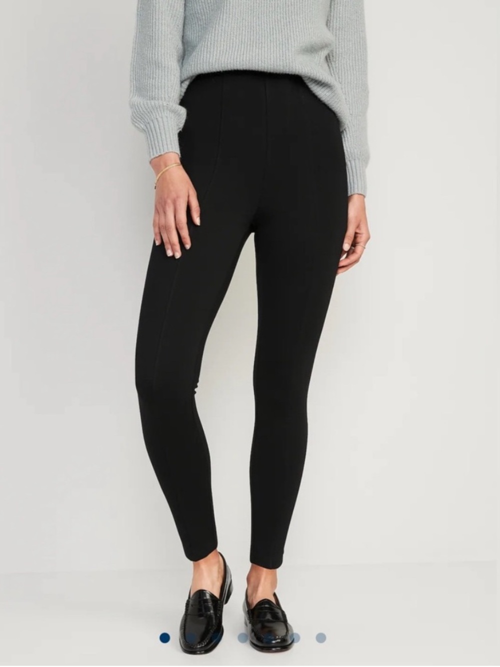 Old Navy Extra High-Waisted Skinny Ponte Knit Black Pants - Size Small